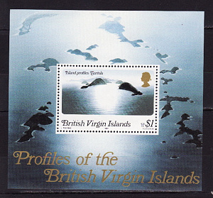 Британские Виргинские о-ва, 1980, Профили островов, Ландшафты, блок